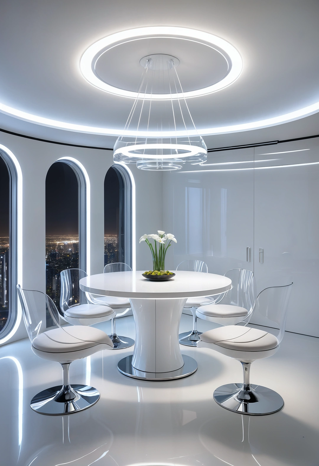 Futuristic Minimalism with LED Lighting