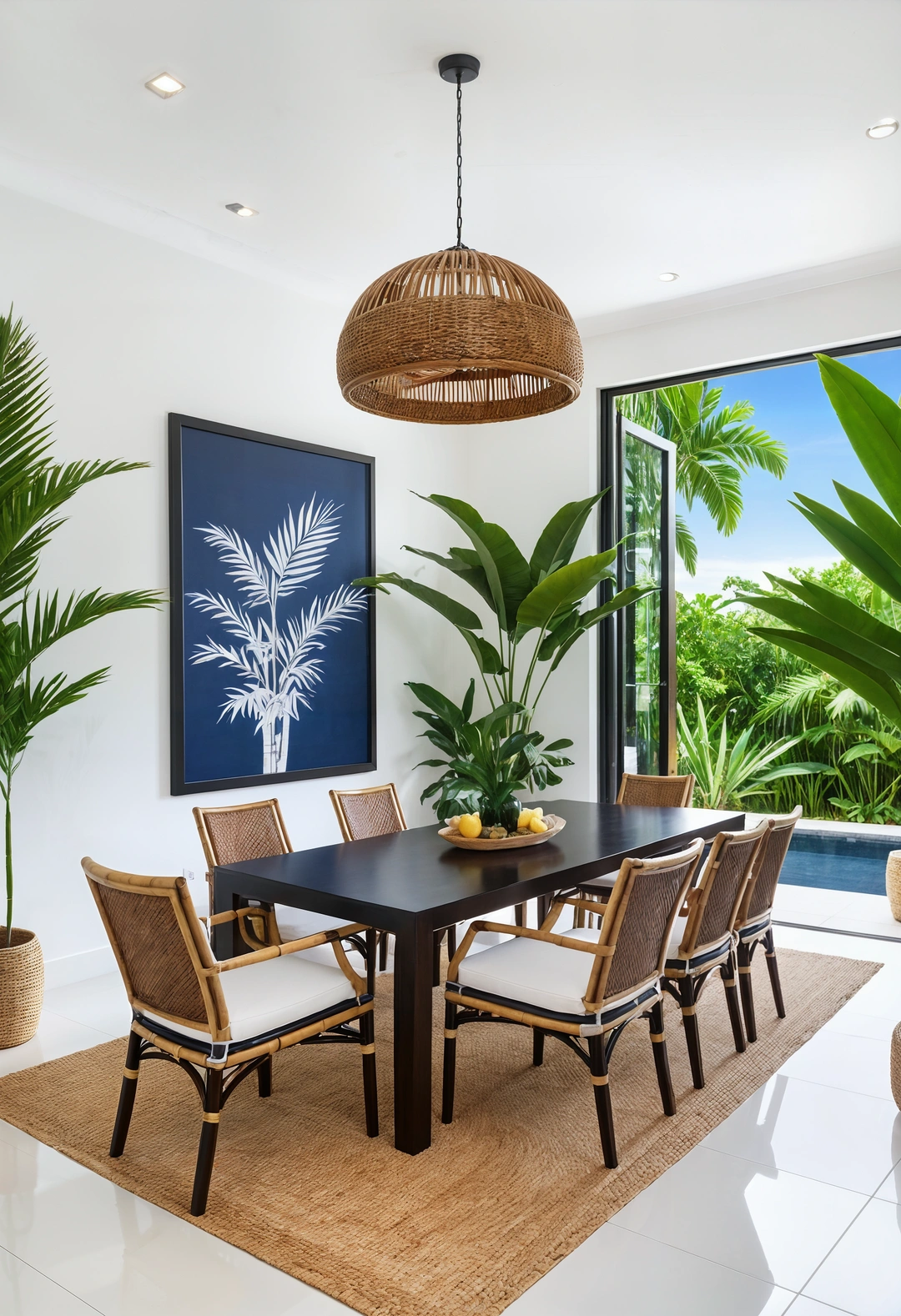 tropical Luxury with Dark Woods