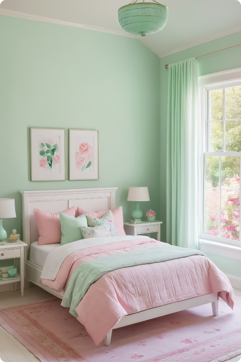 Pastel Pink and Mint