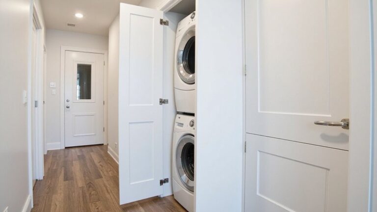 inconspicuous laundry storage solutions